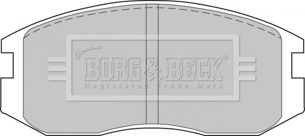 BORG & BECK stabdžių trinkelių rinkinys, diskinis stabdys BBP1521